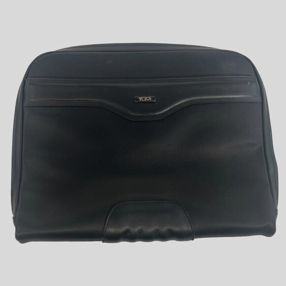 Tumi Black Travel Messanger Leather Bag Handle